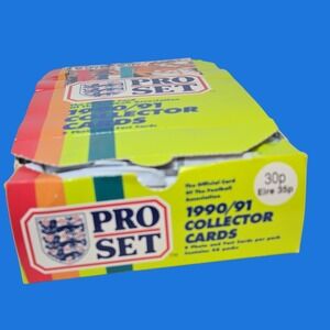 1990 1991 Pro Set Soccer Collector Cards Box Official Football Association UK